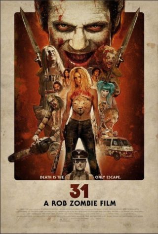 31 - Filmaffisch av Rob Zombies mördarclowner